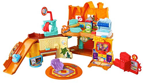 VTech - La Casa de TutTut Bólidos, playset Interactivo con Diferentes Elementos para manipular e interactuar, Incluye Tres Coches y Varias Zonas mágicas Que activan respuestas, Multicolor