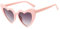 JFAN Occhiali Da Sole Cuore Donna Unisex Vintage Moda Cat Eye Occhiali A Forma Di Cuore Personalità Eyewear Taglia unica Rosa
