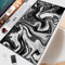 grande mouse pad gaming 1200x600mm Tappetino per mouse da gioco esteso con bordi cuciti anti sfilacciamento e base in gomma antiscivolo - ​XXL Semplice cartone animato onda motivo