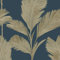 Belgravia Decor Alessia Leaf Gold Navy Wallpaper GB213 - Italian Vinyl