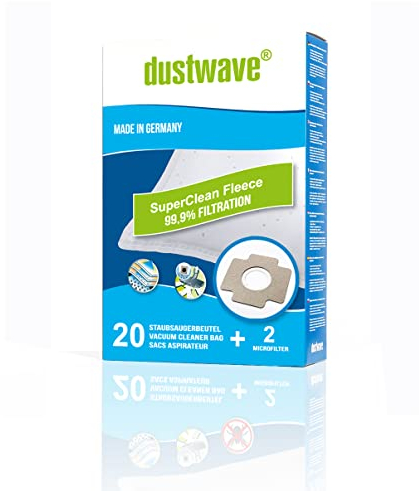 20x Staubsaugerbeutel | Staubfilter | Staubsäcke passend für Base - BA 5802 - dustwave® Markenstaubbeutel/Made in Germany + inkl. 2 Microfilter (Megapack)