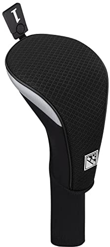 Big Teeth Golf Club Head covers Wood for Driver Fairway Hybrid with No.Tag Long Neck Balck Meshy Knit