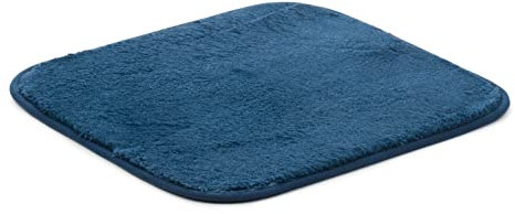 Gözze - Premium Rutschfester Badteppich, RIO, 100% Microfaser, 50 x 45 cm - Dunkelblau