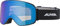ALPINA SLOPE Q-LITE - Verspiegelte, Kontrastverstärkende OTG Skibrille Mit 100% UV-Schutz Für Erwachsene, black matt, One Size