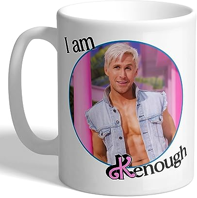 I Love Mugs - I Am Kenough - Ken - Ryan Gosling - Movie Mug, Ceramic, 11fl.oz.