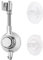 Plliocse Shower Head Holder 360° Adjustable, Shower Holder Bracket No Drill, Shower Holder Bracket Suction, Bathroom Hand Held Shower Head Wall Bracket Holder (Silver)