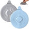 2 Pack Hair Catcher for Shower Drain with Strong Suction Cup, Silicone Sink Strainer Protector Shower Drain Cover Hair Stopper Trap Sink Filter for Bathroom Bathtub Kitchen Sink (Blue + Grey)