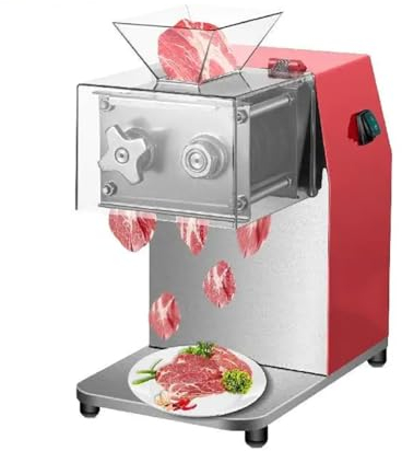 VACSAX Electric Meat Food Slicer, 250kg/H Commercial Electric Meat Slicer, Grinder, Vegetable Cutter Shred Machine, 850W Home Automatic Food Chopper Chipper, for Bakery, Kitchen, Coffee Shop