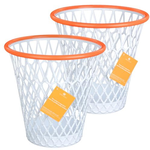 MORNING SUN Lot de 2 Poubelle de Basketball, Corbeille à Papier,Décoration Originale de Basketball pour Chambre d'Enfants,Poubelle pour Chambre à Coucher, Bureau, Cuisine, Salon, Salle de Sport