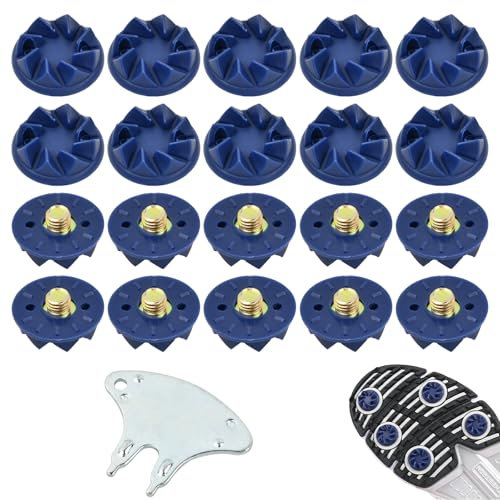 20 Piezas Clavos para Zapatos De Golf, Pinchos para Zapatos de Golf, Pinchos Antideslizantes para Zapatos de Golf, Recambio Tacos para Zapatos de Golf con Llave