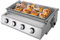 YEITBY Professioneller tragbarer rauchfreier Edelstahl-Keramikgrill, Gasgrill, Outdoor, Camping, Picknick, Grill, Kebab, 4 Brenner, kommerzieller Gasgrill, höhenverstellbar