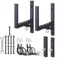 SMZhomeone ladder racks set Side Mount Trailer Ladder Rack support up to 300 pounds with rubber pads and adjustable bumpers for enclosed trailers vans and RVs