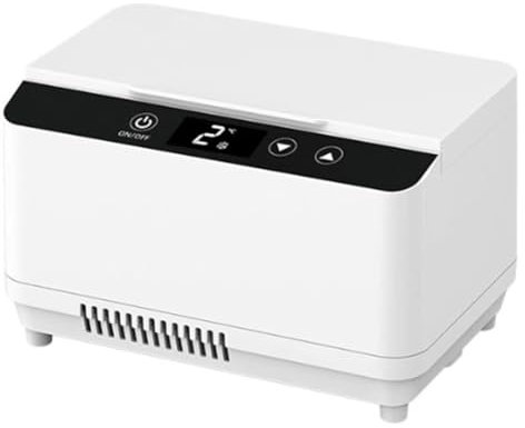 LKYLGYU Tragbare Kühlbox, doppelschichtiger Medikamenten-Kühlbehälter mit großer Kapazität, zur Aufbewahrung von Diabetesmedikamenten bei konstanter Temperatur (1 * Batterie)