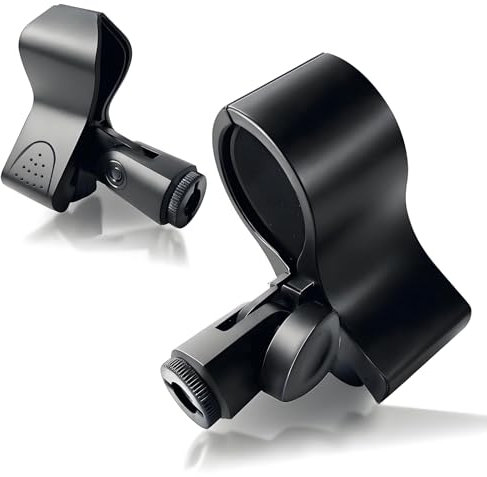 SLinBeiBy 2 Pcs Universal Microphone Clip, Adjustable Microphone Holder for Handheld and Large Diameter Microphones, Microphone Sizes Between 25mm to 46mm and 32mm to 60mm Outside Diameter