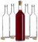 KADAX Botellas de vino de 750 ml, 10 unidades, botellas de vidrio vacías con corcho para vino, licores y licores, botellas para llenar, botellas de licor de cristal (transparente)