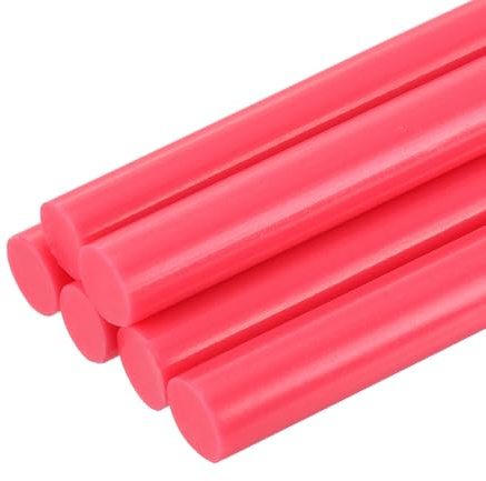 QUARKZMAN 6 Pièces Bâtons de Colle Chaude pour Pistolet, 11mm x 200mm Recharge Universelle pour Pistolet à Colle pour Bricolage, Artisanat, Réparations, Loisirs Créatifs, Rouge Marlon