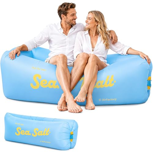 SilverChry Aufblasbare Couch, Airlounge, Strandliege Aufblasbar, Camping Sofa Aufblasbar, LuftSofa, Tragbar Inflatable Sofa, Liegesack Outdoor für Strand, Reisen, Camping, Picknicks (A)