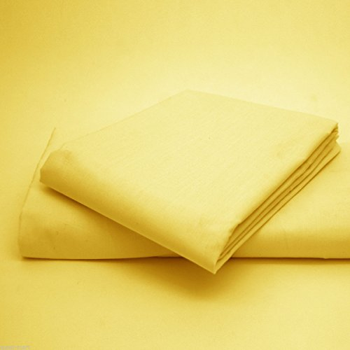 Artistic Fashionista Non-Iron EASY CARE 16 (40cm) Extra Deep Fitted Bed Sheet - PERCALE Quality for Thick MATTRESS - Single, Double, King & Super King- ALL UK SIZES NEW (King Size, Lemon)