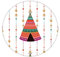 Bunte Indianer Streifen TapetePowwow mit Pfeilen und Wigwam, Vliestapete Kinder lustige GMM Wand Dekoration für Abenteuer Kinderzimmer (H: 1,5m B: 46.5cm)