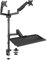 VIVO Black Dual Monitor Sit-Stand Height Adjustable Workstation, Standing Desk Mount with Pneumatic Spring, Holds 2 Screens up to 32 inches STAND-SIT2B