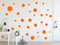 Timalo® XL Aufkleber Punkte Wandtattoo Kinderzimmer bunte große Kreise Pastell Uni Matt Wandsticker | 73081-pastellorange-120