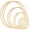 12 Stück 4 Größen (15cm/20m/25cm/30cm) Traumfänger Ringe Holz Bambus Blumenkranz Makramee Ringe Floral Hoop Set Makramee Craft Hoop Ring für Dreamcatcher, Hochzeit Kranz Decor und DIY Handwerk