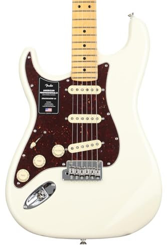 Fender American Professional II Lefthand MN Olympic White - E-Gitarre für Linkshänder