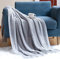 Hayisugal Tagesdecke Wohndecke Boho Decke weich Gestrickte Decke Wendedecke Kuscheldeck Sofadecke Couchdecke überwurf Decke, Hellgrau, 130 x 200cm