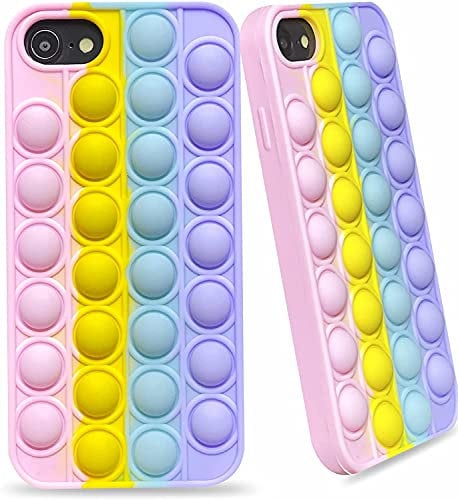 DUAS Pop Silicone iPhone 6 7 8 SE2020 Phone Case Poppet iPhone 8 Sensory Fidget Phone Case ADHD Anti-Depression Anti-Anxiety Stress Relief Shockproof Case