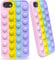 DUAS Pop Silicone iPhone 6 7 8 SE2020 Phone Case Poppet iPhone 8 Sensory Fidget Phone Case ADHD Anti-Depression Anti-Anxiety Stress Relief Shockproof Case