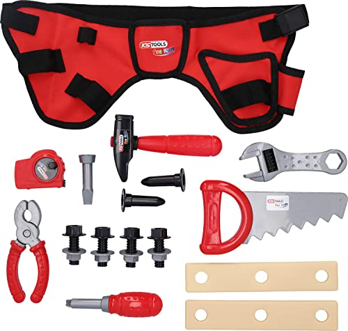 KS Tools for Kids 100206 Kinder Werkzeug-Satz mit Werkzeuggürtel | 20-tlg.