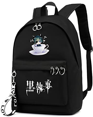 Roffatide Anime Black Butler Charakter bedruckter Freizeitrucksack Ciel Phantomhive Schultasche