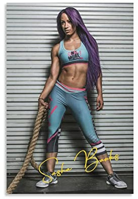 XXJDSK Foto Auf Leinwand Sasha Banks-1 Poster, Leinwand-Kunst, Poster und modernes Familienschlafzimmerdekor, Poster 60X90cm Kein Rahmen