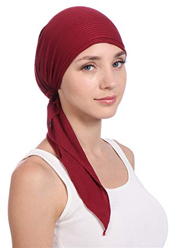 Damen Turban Beanie Hut - Weiche Schlafmütze Muslimisches Mütze Kopftuch Bandana Turban Hut Hijabs Chemomütze für Haarausfall Chemo Lange Kurzes Haar