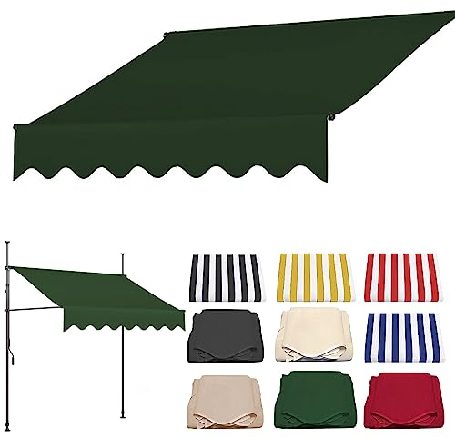 Ersatzstoff für Außenmarkise, Fenstermarkise, Terrassenmarkise, UV Schutz, Wasserdicht, Große Auswahl an Farben und Größen, Rahmen Nicht im Lieferumfang Enthalten ( Color : Green , Size : 2M/78.7IN )