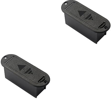 2 Pièces couvertures de ramassage à Main Guitare Batteries boîtier de Support de Batterie Pile Basse 9v Boîtier de Batterie boîte de Rangement Compartiment des Piles