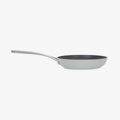 Laura Ashley 28cm Non Stick Frying Pan - Stylish BPA, PFOA-Free Forged Aluminium Frying Pan for Induction Hob - Oven & Dishwasher Safe - Multi-Hob Compatible - 10 Years Guarantee - Sage Leaf