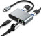 4-in-1USB C auf Ethernet Adapter, Wowfast USB C auf RJ45 Ethernet 1000 Mbps für Chromecast TV/Stick, Phone, Mac-Book Air, Mac-Book Pro & Windows