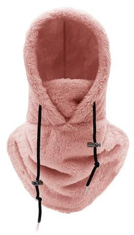 PTILSERY Plush Fleeces Hooded Covers Winter Warm Headgear Cycling Unisex Adjustable Visors for Men and Women