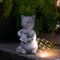 Statue Jardin Exterieur Chat Decoration,Sculptures Et Statues De Jardin Led Statue Chat,Décorations De Printemps Pour Jardin Balcon Pelouse,Cadeaux Pour Les Amoureux Des Chats Femme Anniversaire Maman