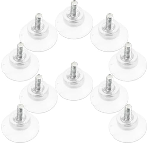 BUTIFULSIC Patins Antidérapants en PVC pour Table Basse en Verre, Ventouses Transparentes 10pcs Fixation Ferme pour Tables D'intérieur et Extérieures
