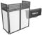 VONYX DB4 Folding DJ Booth Facade Screen System with Integrated Mixer Shelf & Carry Bag, Portable Lycra Disco Stand for Events, Weddings & Parties, Lightweight Steel Frame, Black