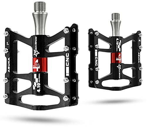 ROCKBROS Fahrrad Pedale 9/16 MTB BMX Rennrad 4 Sealed Bearings CNC Eloxiert Mit Abgedichtete Lager