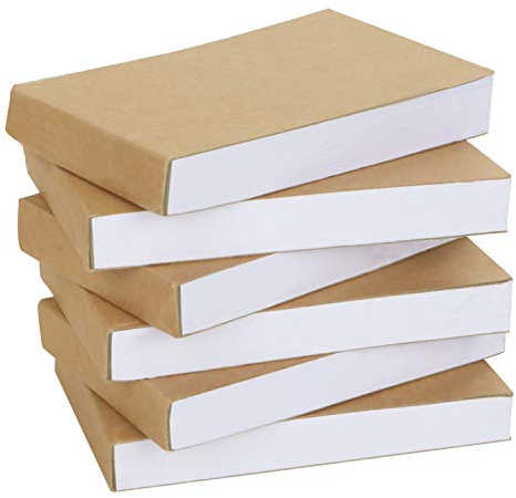 Belle Vous Flipbook Papier Kraftpapier Block Blanko (6 Stk) – Notizblock 11,5x6,5cm – Notizbuch Klein Mini Notizblock Leer 180 Seiten (90 Blatt) für Daumenkino, Einkaufsliste Block, Zeichnen, Skizzen