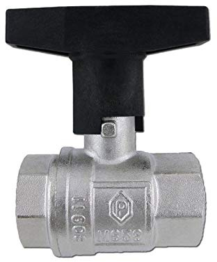 Stabilo-Sanitaer Messing Kugelhahn 1 Zoll DN25 mit ISO-T-Griff