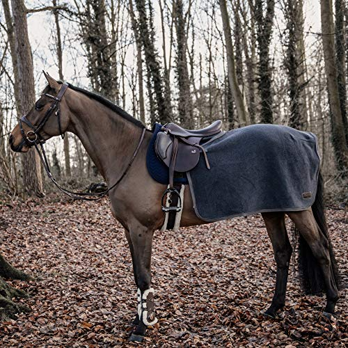 Kentucky Horsewear Quadrat Heavy Fleece Ausreitdecke, Größe:M, Farbe:Darkgrey