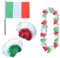 Sonia Originelli Fanset Fanartikel Fahne Perücke Blumenkette Hawaiikette WM EM Farbe: Italien Iro