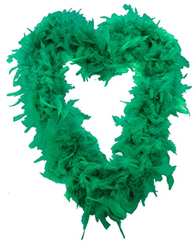 Grüne Federboa-Accessoires, 180 cm lang, 80 g Federboa, Junggesellinnenabschied, Kostüm, Zubehör