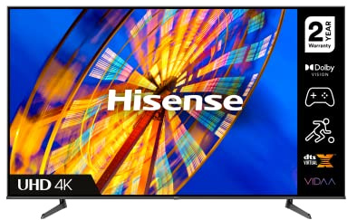 Hisense 85A6BTUK (85 Inch) 4K UHD Smart TV, with Dolby Vision HDR, DTS Virtual X, Youtube, Netflix, Disney +, Freeview Play and Alexa Built-in, Bluetooth and WiFi (2022), Operating System VIDAA