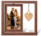 IGRARK Holz Bilderrahmen, Doppelseitigen Fotorahmen Drehen mit Herz Deko, Portraitrahmen Rahmen Frame für den Schreibtisch Familie Hochzeit Geschenke, Hält 2 Fotos 15x10cm (Braun)